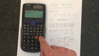 How to solve Quadratic Equations on a Casio Calculator (FX-85GT Plus)