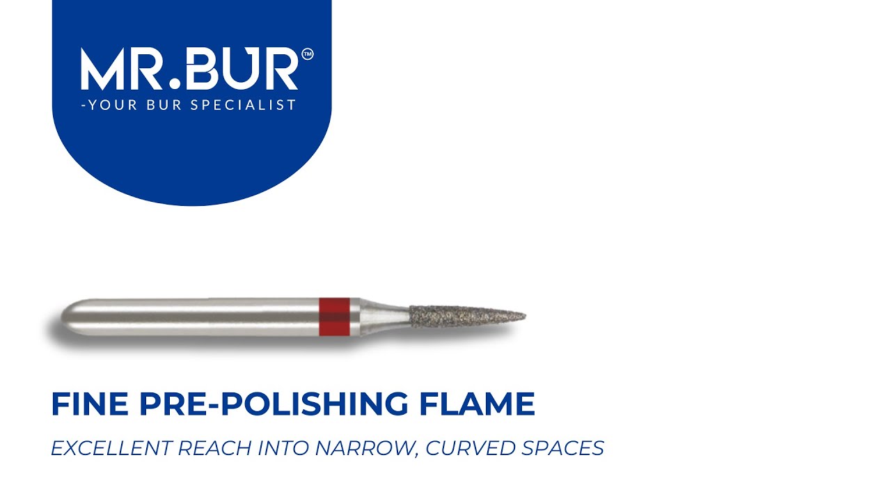 ISO F889 Flame Fine Pre-Polishing Diamond Bur FG | MR.BUR