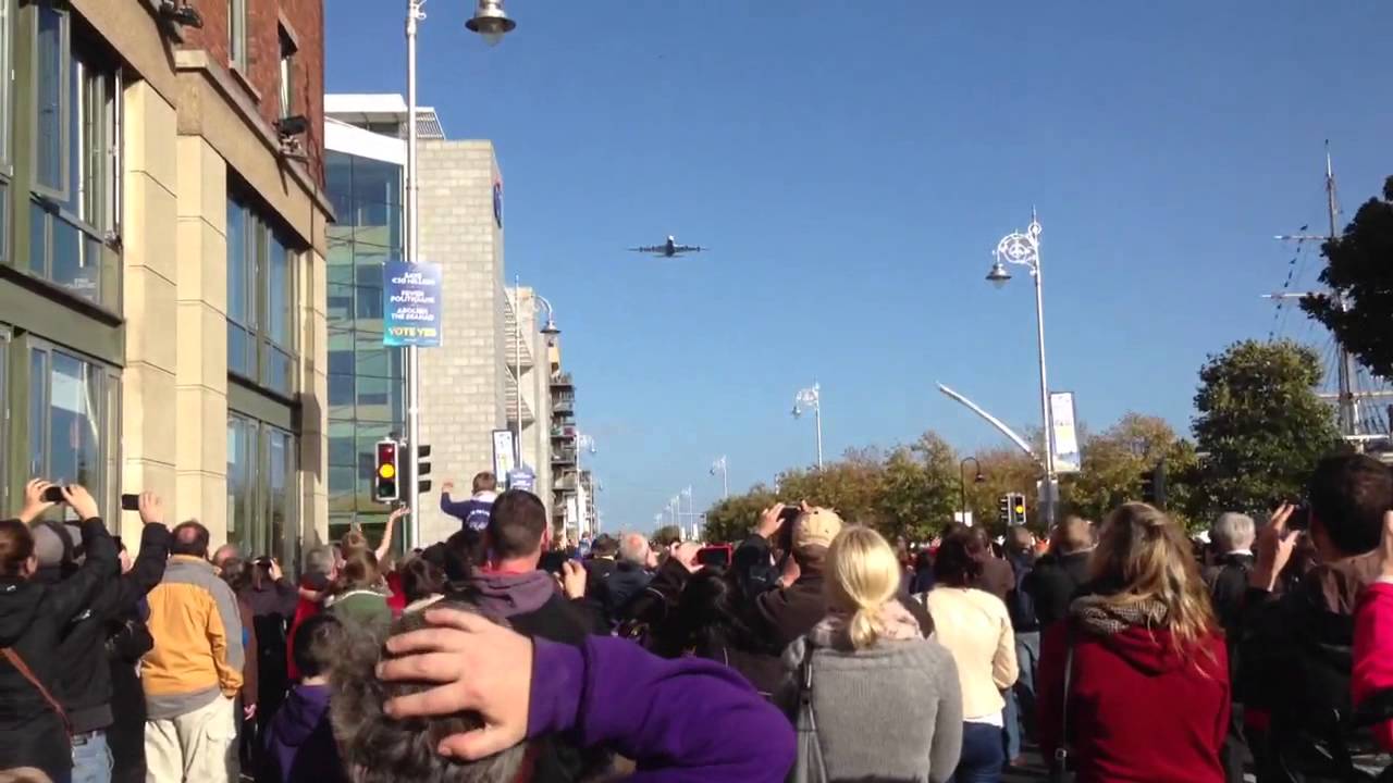 Flight fest Dublin A380 fly over ( worlds largest passenger