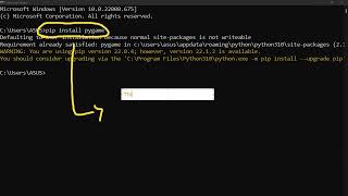 How to run and install packages with Python pip in cmd