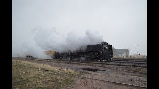 UP 844 leads the Boise Turn Special into Cheyenne, Wyoming