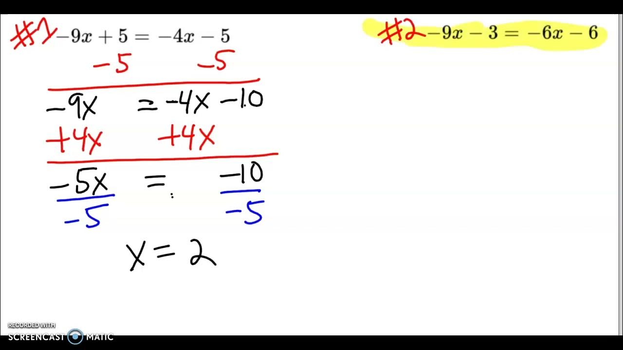 Three Step Linear Equations YouTube