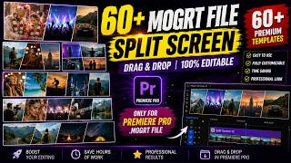 60+ Split Screen Mogrt Files for Premiere Pro | Adobe Premiere Pro Tutorial | Premiere Pro Mogrt ... screenshot 3