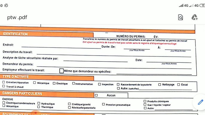 Verrouillage/étiquetage numériques pour travaux de maintenance avec permis  de feu