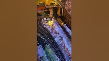 Train Meet at the Coal Mine - N Scale Model Trains in Action ! Model Railroad Layout
