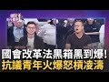 【精華】怒轟&quot;所有公民都看不到法案 是在表決什麼東西&quot;？ 抗議青年嗆藍&quot;國會改革法黑箱黑到爆&quot; 凌濤逐條&quot;辯駁&quot;遭到全場圍剿：利用資訊不對等欺騙人民｜陳斐娟 主持｜20240522| 關我什麼事