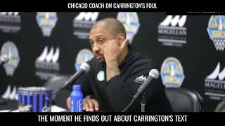 Coach On Carrington Ejection, Finds Out About "White" Text