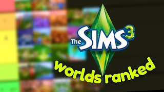 ranking all of the sims 3 worlds🌎✨