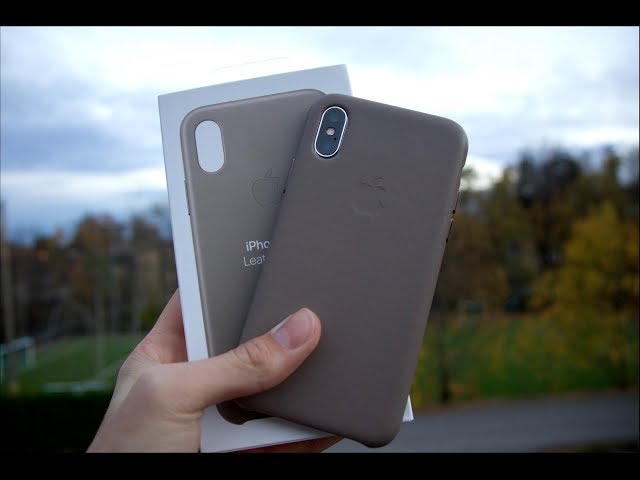 iPhone xs leather case taupe