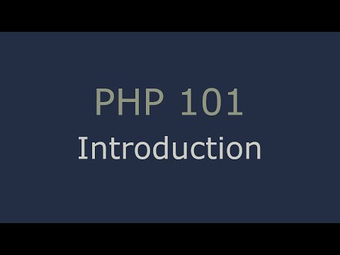 PHP 101 - Introduction