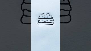 How To Draw A Burger Step By Step Burger Drawing Easy For Kids
