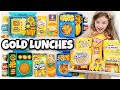 Eating only gold food for a week of school lunches  one color lunch challenge