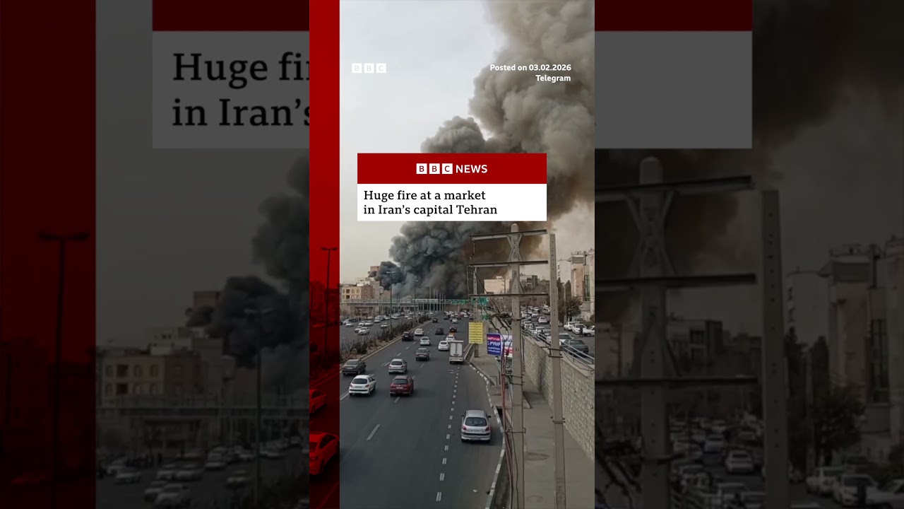 Huge fire at Tehran market caught in online videos. 