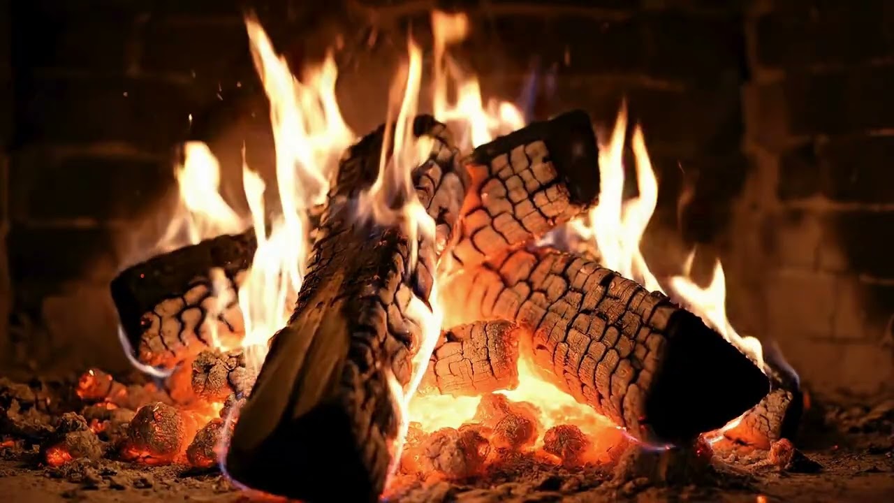 Cozy Fireplace Ambience 🔥 Relaxing Crackling Fire Sounds | Cinematic 4K Winter Mood