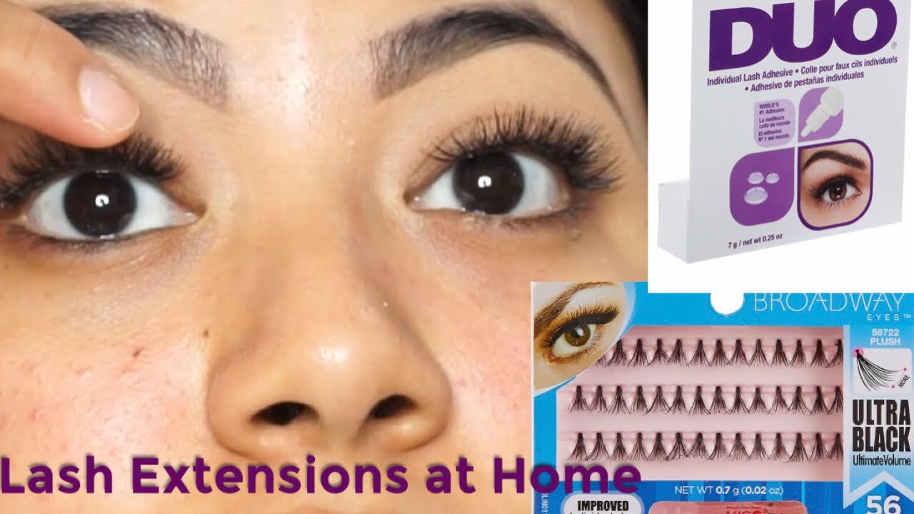 INEXPENSIVE LASH EXTESIONS at Home