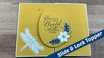 How to make a  Gate Fold Card with a slide and lock topper
