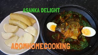 Asanka Delight : Boiled yam and plantain with skin on