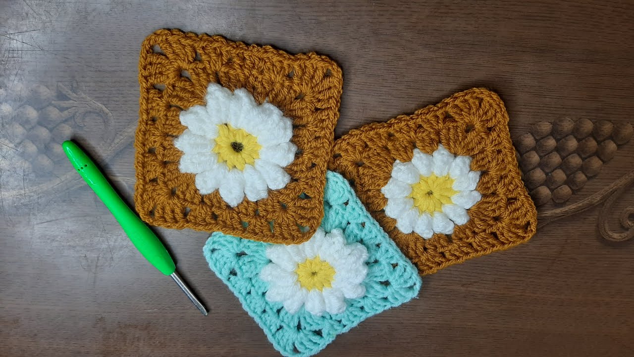 How To Crochet Beautiful Daisy Granny Square