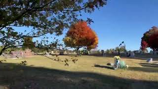 Beautiful fall colors at Maple Leaf Cemetery - Maplewood Cemetery. Harrison, Arkansas 10/17/2022