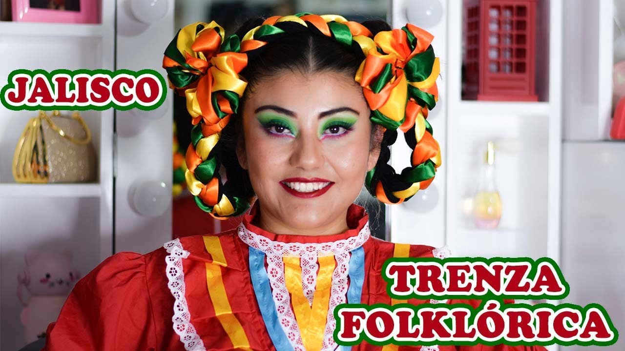 Trenza Mexicana Folklorica #Veracruz - YouTube