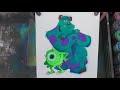 Monsters Inc. Pixar spray painting!