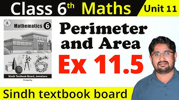 🔴 Unit 11 Perimeter and Area Exercise 11.5 Class 6 Math Sindh Textbook Board