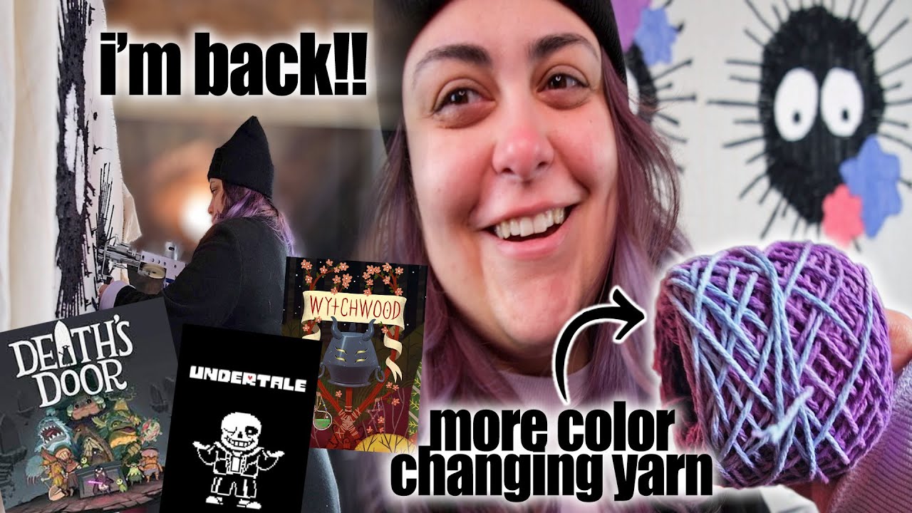 I'M BACK!! Redoing My Office Space, Dyeing Yarn, Video Game Chat, Studio Ghibli in The Artsy Studio!