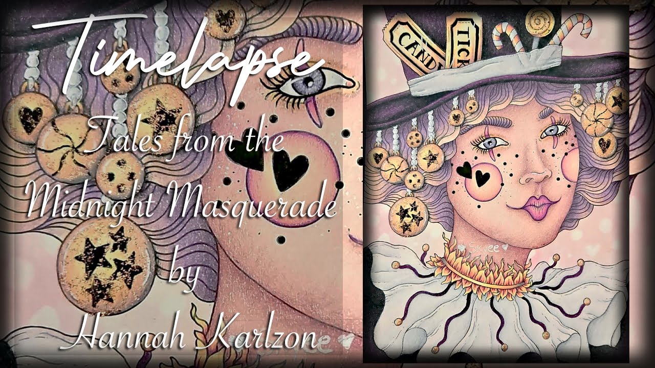 Adult Coloring | Timelapse - Candy Clown; Hanna Karlzon's - Tales From the Midnight Masquerade ♥