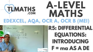 A-Level Maths: R5-02 Differential Equations: Introducing F=ma as a DE