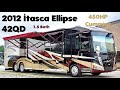 2012 Itasca Ellipse 42QD 1.5 Bath A Class 380HP Cummins Tag Axle Diesel Pusher - $209,900