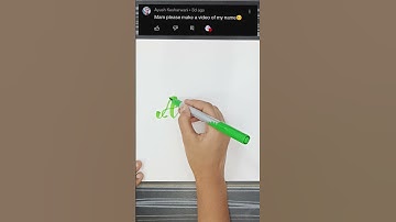 AYUSH 💚 name calligraphy / Doms brush pen calligraphy #shorts #shortsfeed #ytshorts #calligraphy