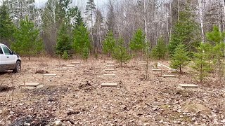 Simple Mortgage Free Cabin Build Pt 1: Foundation Pads