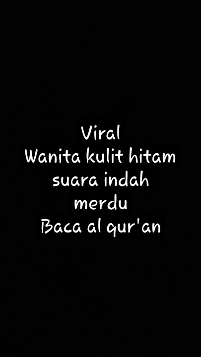 wanita baca al qur'an merdu banget