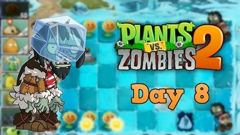 Plants vs Zombies 2 | Frostbite Caves Day 8 | Walkthrough