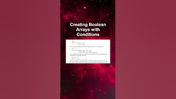 Creating Boolean Arrays with Conditions #ai #artificialintelligence #machinelearning #aiagent