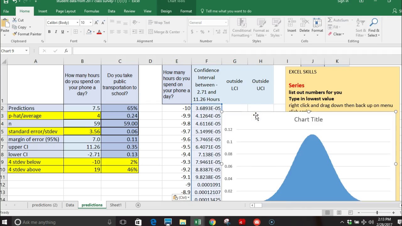 Confidence Interval Excel Graph : Short IT recipes: Excel: Confidence