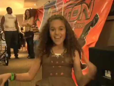The Game Plan's Madison Pettis and the Mobo Cruiser at ...