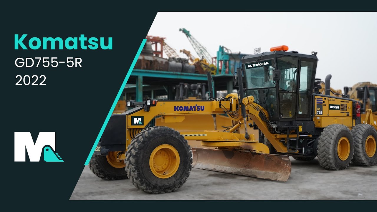 Komatsu Motor Grader GD755-5R| 2022 - YouTube