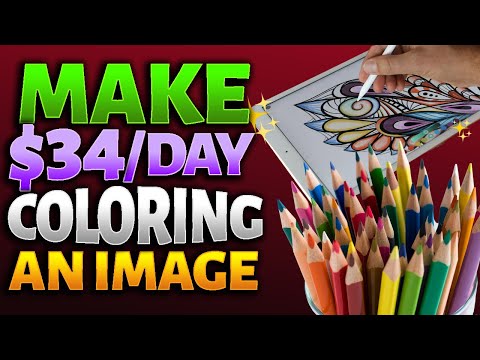 How To Get Paid $34+ For Every Image That You Color It (Make Money Online) | Wealth Maker Girl