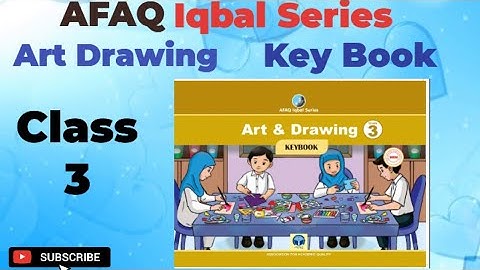 AFAQ ART DRAWING CLASS 3 SOLVE BOOK | sun Series Keybook 