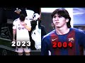 Lionel messi 2023 vs 2004 debut  barcelona fc  inter miami  footpost edit