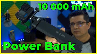 Power bank TELESIN selfie stick 10000 mAh, palo selfie power bank telesin