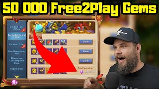 Spending 50k Free 2 Play Gems | Castle Clash