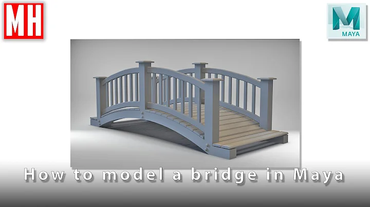 How to model a 3D bridge in Maya 2018