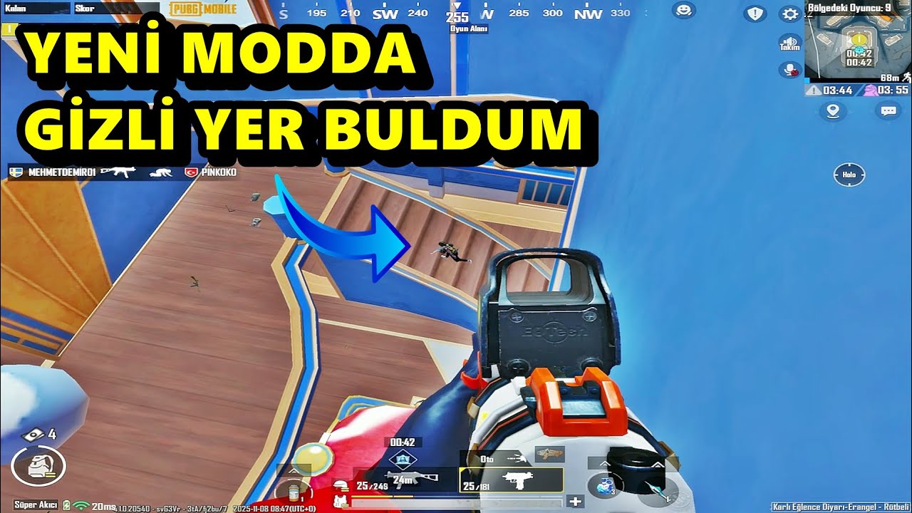 YENİ MODDA GİZLİ YER BULDUM ! MÜTHİŞ MAÇ BATUR GAME SOLO SQUAD PUBG MOBİLE