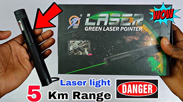 😱Powerful Green Laser Pointer Unboxing and Testing | 5 km Range Laser Light 😎🥰😍