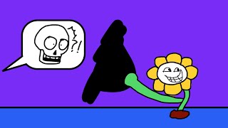 Ai Undertale - Flowey causes the world to fall apart by opening a crack void on the wall