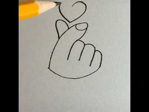 Как нарисовать САРАНХУЛИ-скрещенные пальци с сердечком