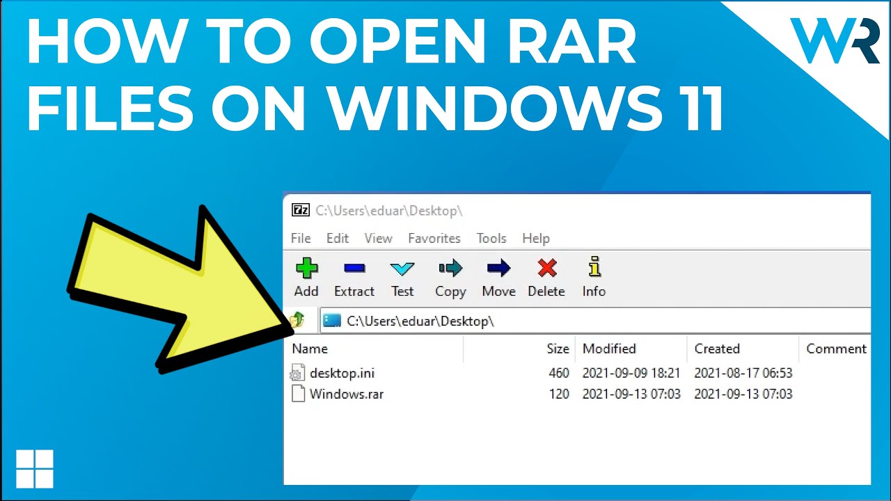 extracting a rar file on windows 10