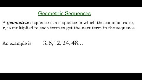 Geometric Sequences - Part 1
